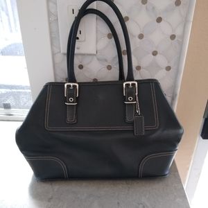 Coach handbag black leather